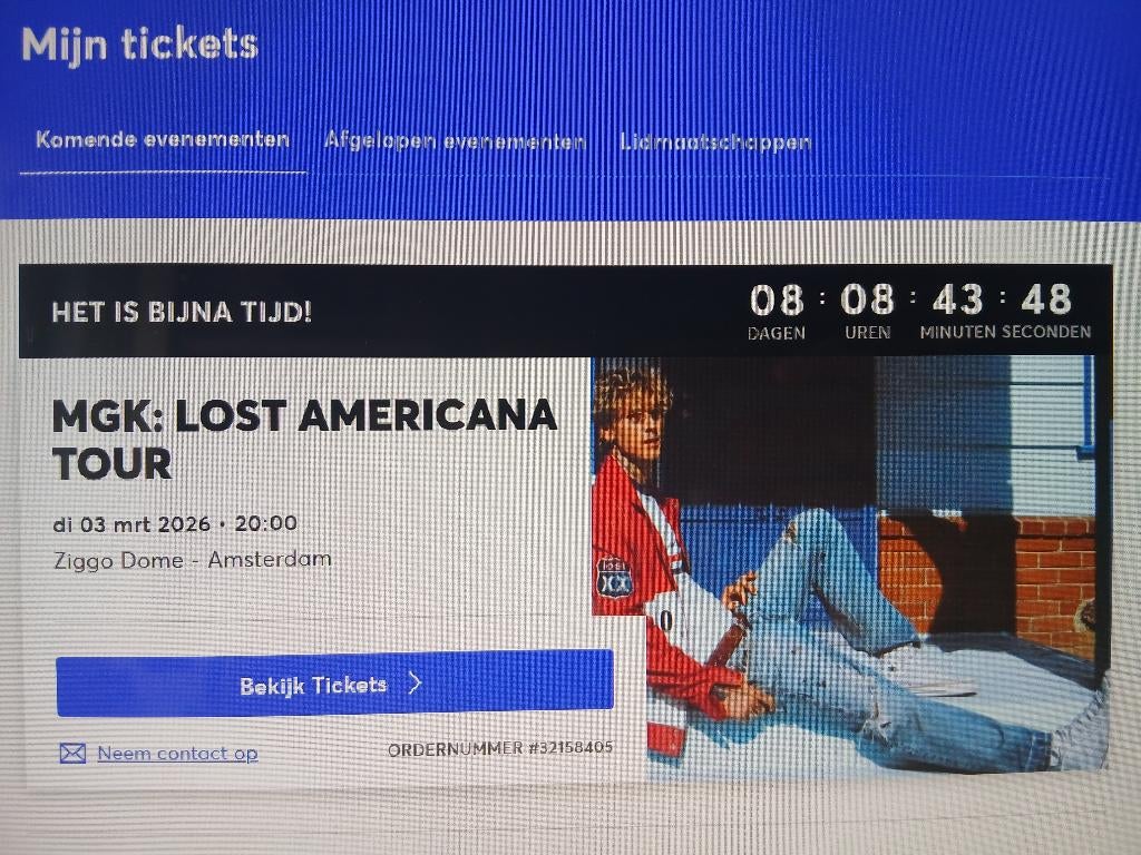 MGK: Lost Americana Tour 3 maart (Ticketmaster Transfer), Eén persoon, Maart