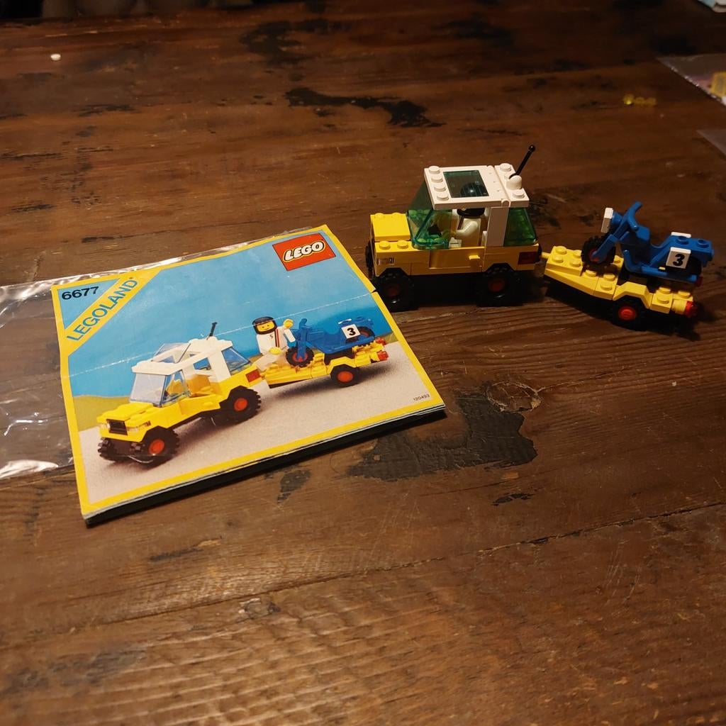 Vintage LEGO 6677 Legoland Auto met Motor, Ophalen of Verzenden, Gebruikt, Complete set, Lego