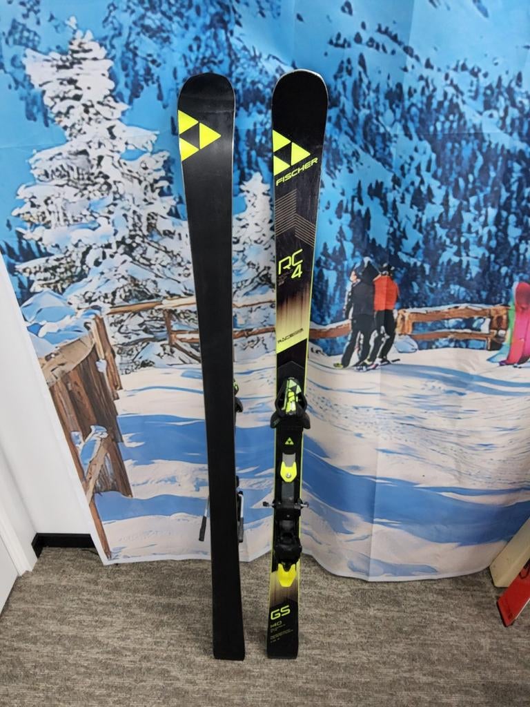 Fischer RC4 GS Ski's - Gebruikt - Lengte 140cm, 140 tot 160 cm, Ophalen of Verzenden, Carve, Skiën