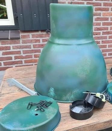 XL hanglamp Industrieel ikea hektar restyle groen, Ophalen, Zo goed als nieuw, Metaal, 50 tot 75 cm