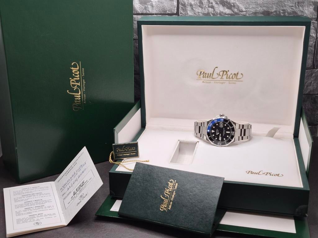 Paul Picot Yachtman Club 43mm automatic, full set 2020, Sieraden, Tassen en Uiterlijk, Horloges | Heren, Overige merken, Staal