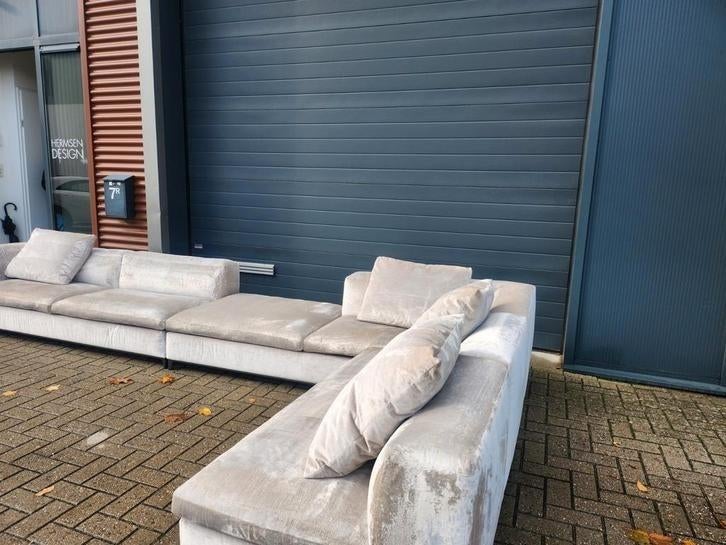 B&B italia Michel Club loungebank in fluweel, Ophalen of Verzenden, Zo goed als nieuw