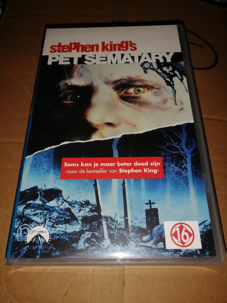 VHS - Pet Sematary, Alle leeftijden, Ophalen of Verzenden, Zo goed als nieuw, Horror