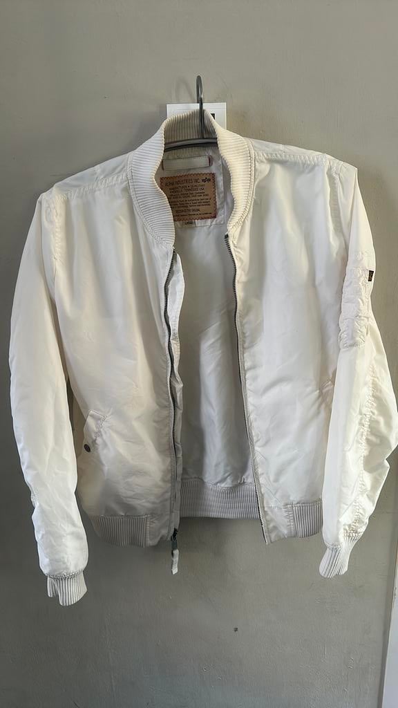 Alpha industries zomer jas maat L, Ophalen of Verzenden, Zo goed als nieuw, Maat 52/54 (L), Wit