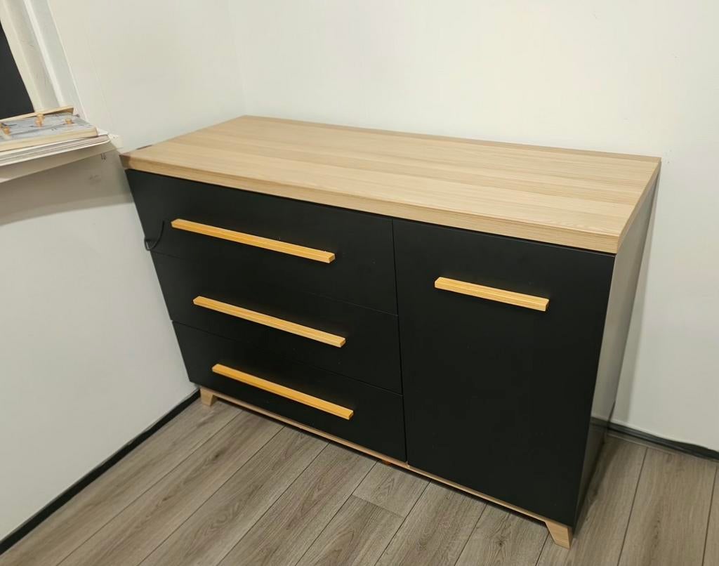 Commode TWF Bradford - 3 lades, 1 deur, Kinderen en Baby's, Kinderkamer | Commodes en Kasten, Ophalen, Zo goed als nieuw