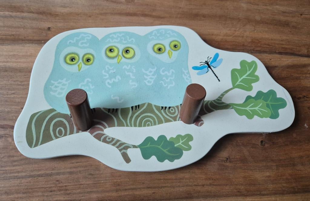 Schattige kapstok uiltjes kinderkamer, Ophalen of Verzenden, Zo goed als nieuw, Kapstokje