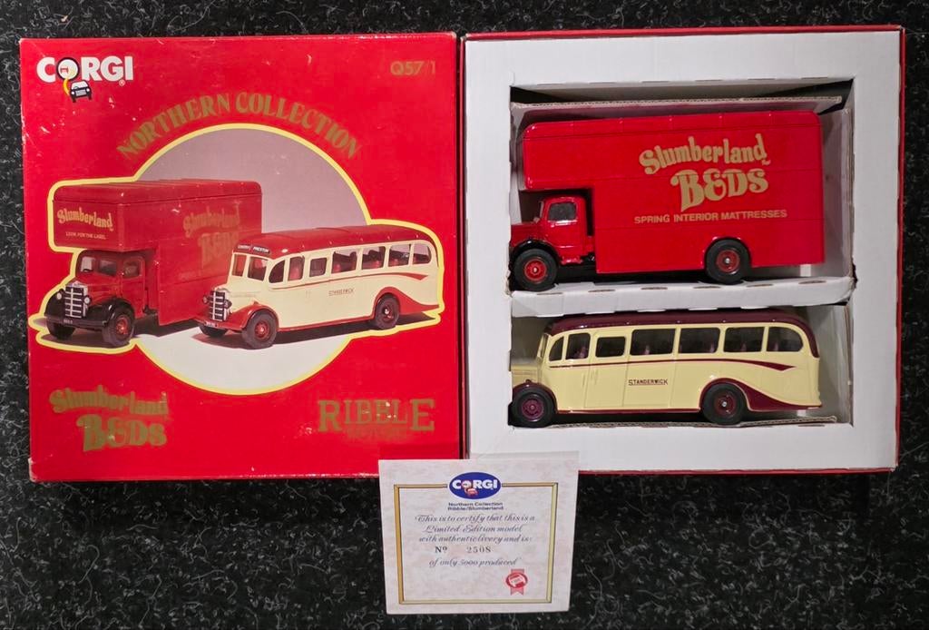 Corgi Northern Collection Bedford O Slumberland & Ribble Bus, Hobby en Vrije tijd, Modelauto's | 1:50, Ophalen of Verzenden, Nieuw