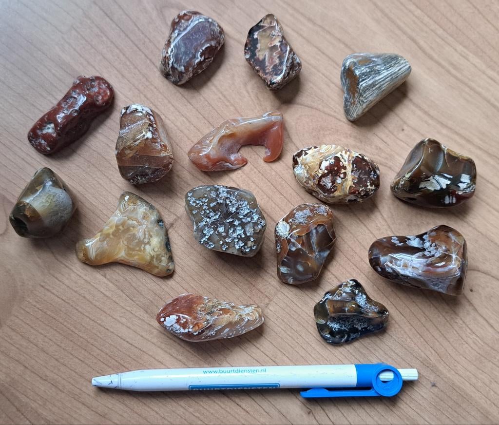 Diverse vuuragaten, edelstenen, Ophalen of Verzenden