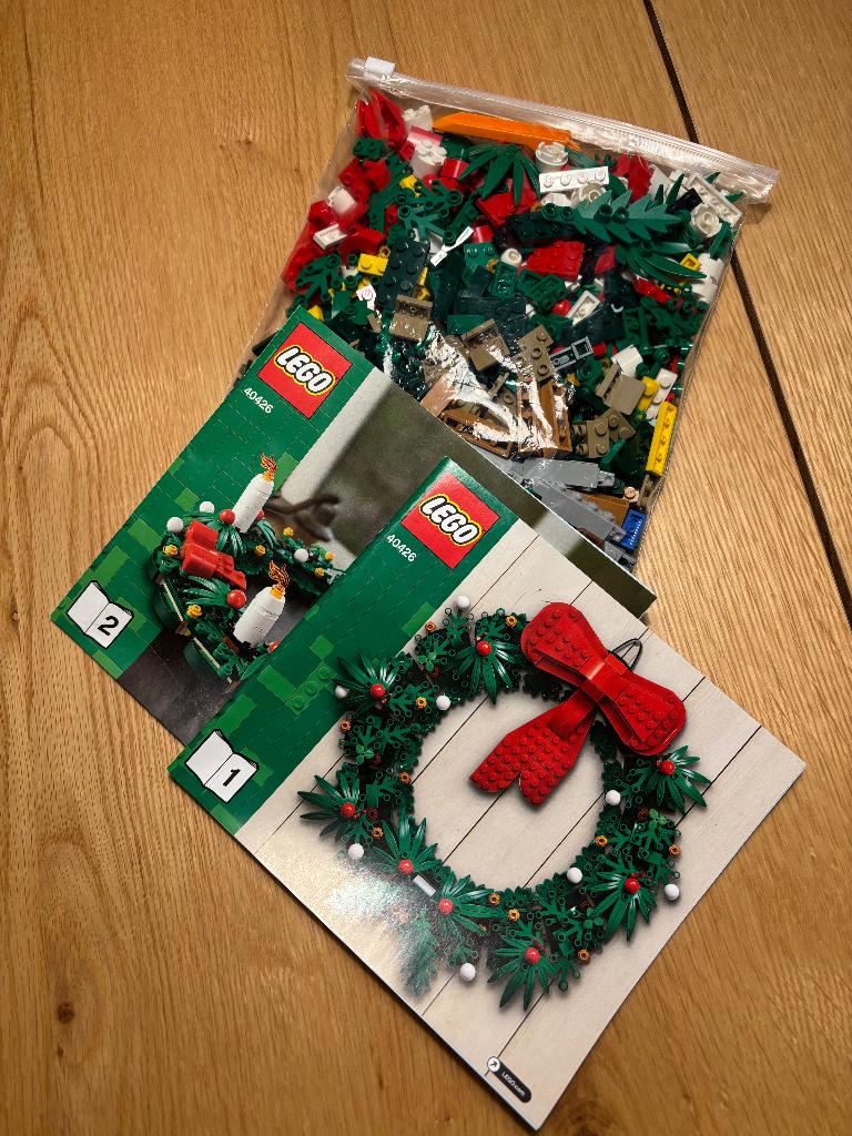 Kerstkrans Lego (40426), Kinderen en Baby's, Speelgoed | Duplo en Lego, Ophalen of Verzenden, Zo goed als nieuw, Complete set