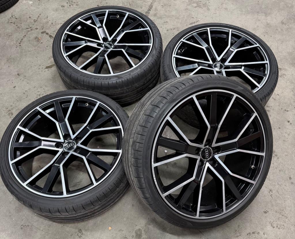 Audi 22 inch velgen, Auto-onderdelen, Banden en Velgen, Ophalen, Gebruikt, 285 mm, Banden en Velgen
