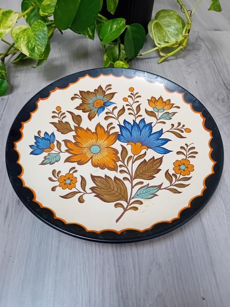 flora gouda plateel wandbord, Ophalen of Verzenden