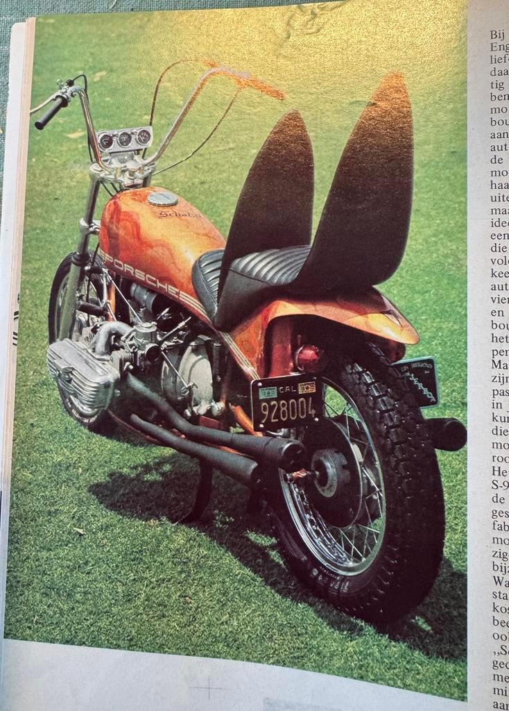 Verslag 1973 Porsche chopper 100pk Gerald English, Verzamelen, Verzenden, Zo goed als nieuw, Auto's