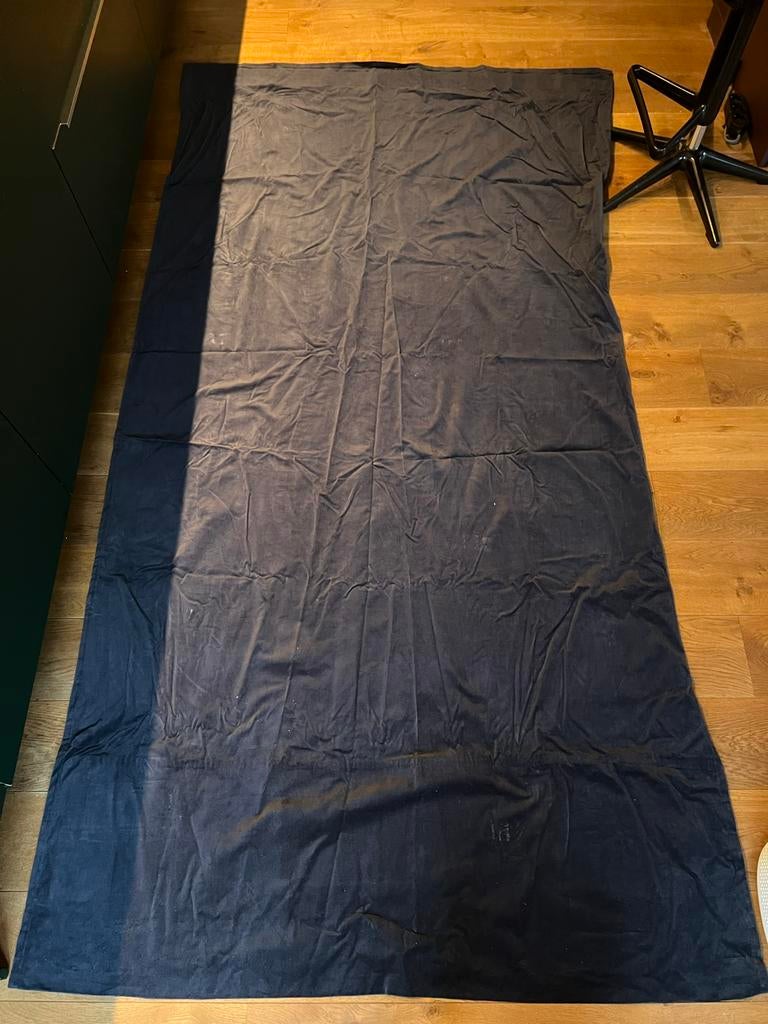 IKEA Sanela gordijnen blauw 135x255 (paar), Huis en Inrichting, Stoffering | Gordijnen en Lamellen, Ophalen, Gebruikt, Blauw, 100 tot 150 cm