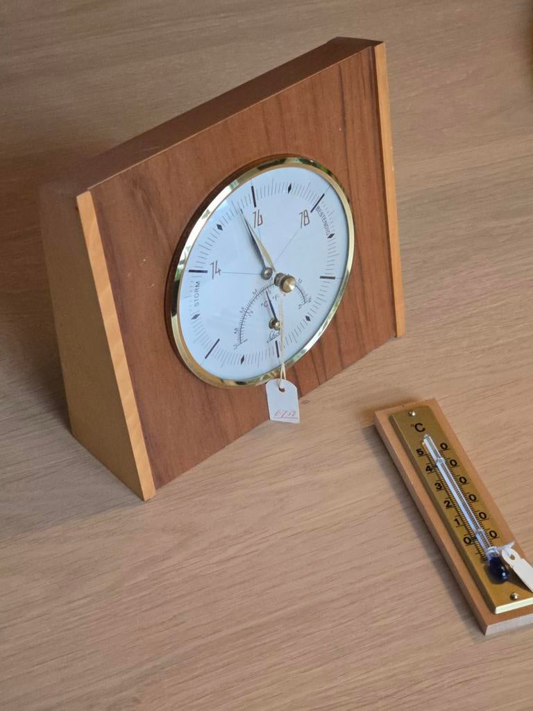New old stock: Scholz nautische barometer met thermometer, Audio, Tv en Foto, Weerstations en Barometers, Ophalen of Verzenden