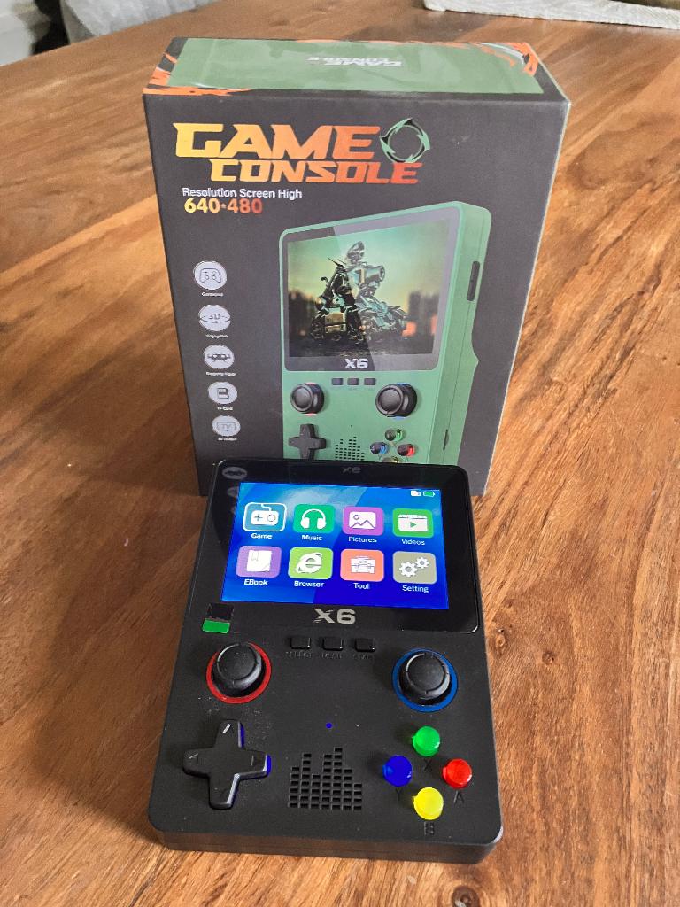 X6 retro game console, Spelcomputers en Games, Spelcomputers | Nintendo Game Boy, Zo goed als nieuw, Overige modellen, Met games
