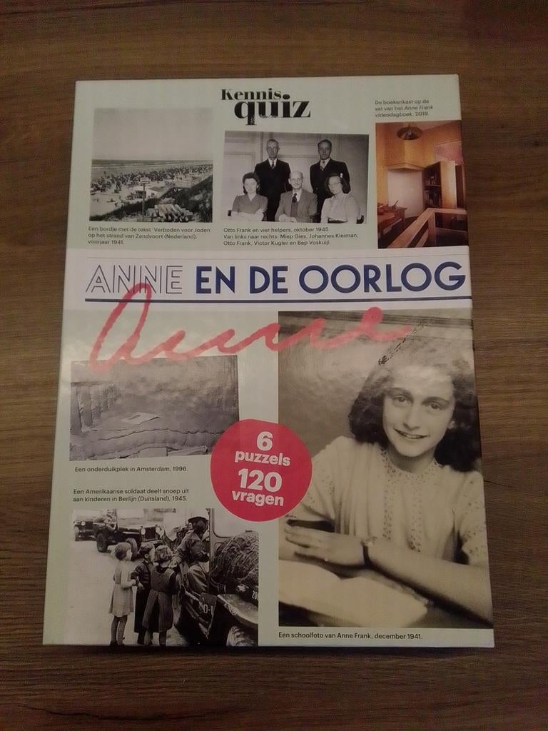 Anne frank en de oorlog kennisquiz en puzzels, Ophalen of Verzenden