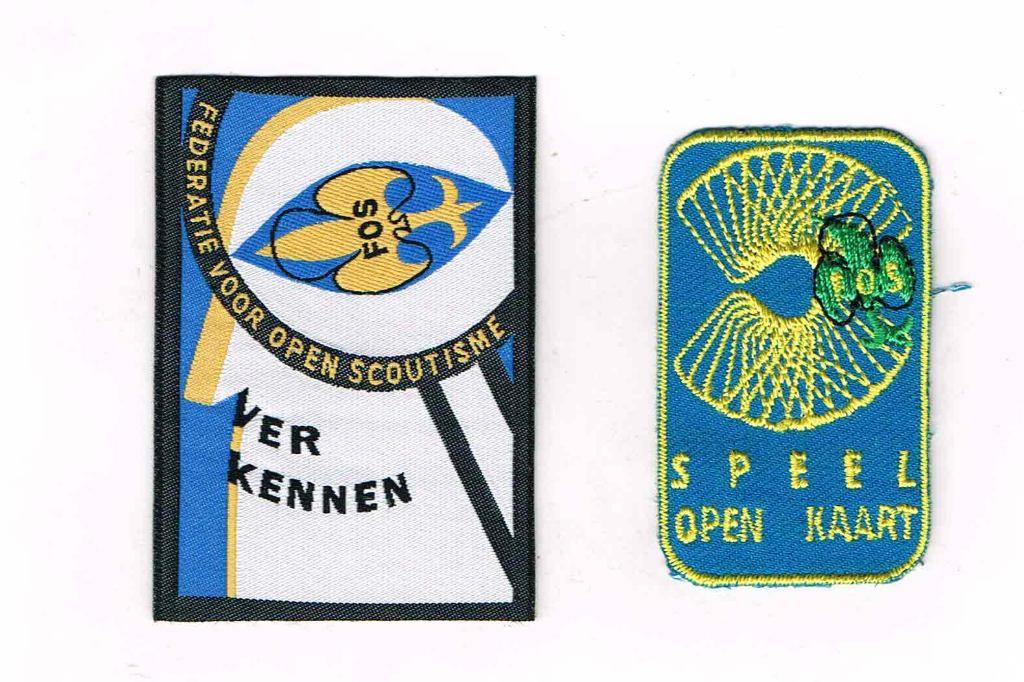 scouting Insignes Belgie FOS Federatie Open Scoutisme, Ophalen of Verzenden, Nieuw, Embleem, Speld of Insigne