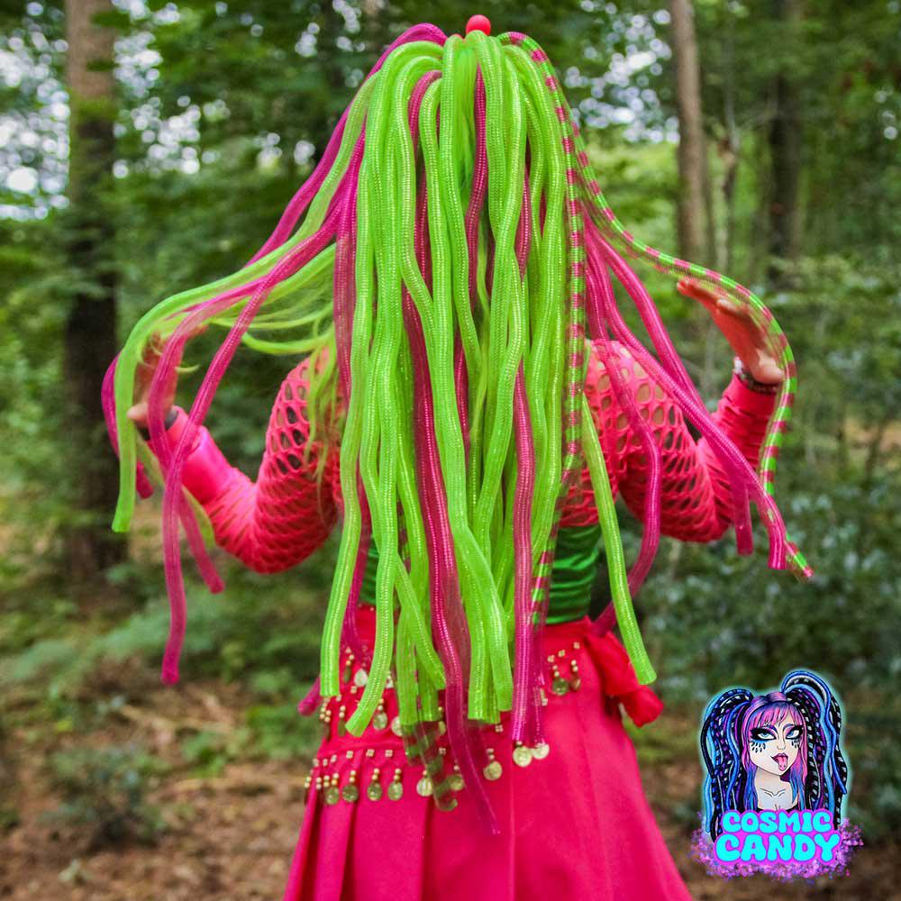 Cyberfalls / Cyberlox [NEONGROEN/BLAUW/PAARS/ROZE], Hobby en Vrije tijd, Kostuums, Theaterbenodigdheden en LARP, Nieuw, Accessoires