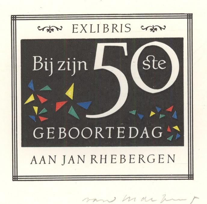 0151 Ex Libris Nederland : Maarten de Jong, 1965, Verzenden