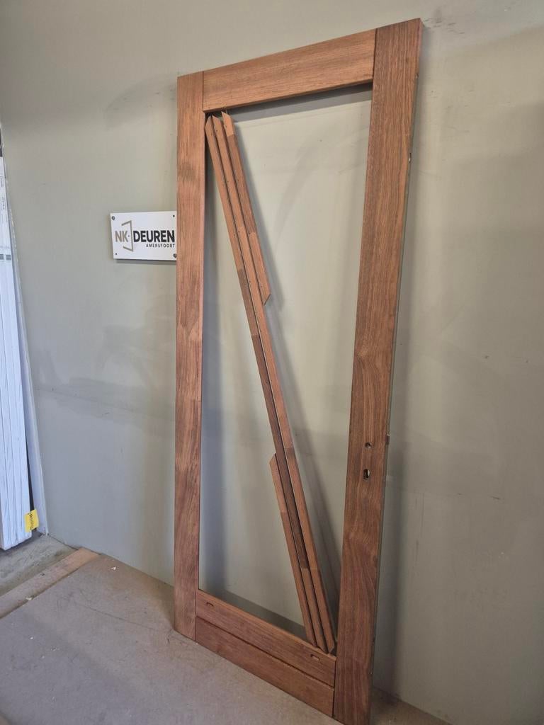 Top kwalitiet Hardhouten buitendeur (91x231,5) NIEUW, Ophalen, Nieuw, 200 tot 215 cm, Glas