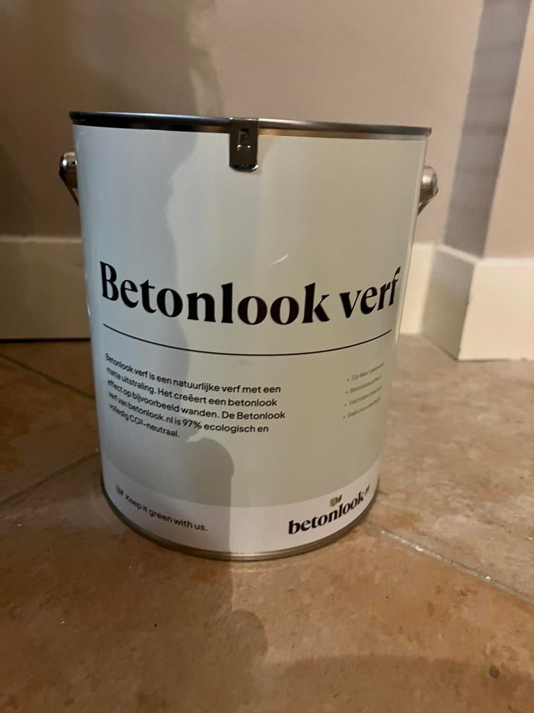 Betonlook verf Wagon grijs/bruin, Doe-het-zelf en Verbouw, Verf, Beits en Lak, Nieuw, Ophalen of Verzenden, Verf, Grijs