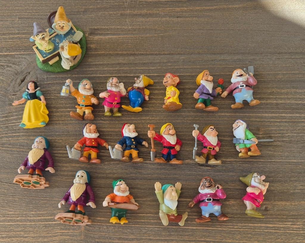 Sneeuwwitje en de Zeven Dwergen Figuren Set, Ophalen of Verzenden, Gebruikt, Overige typen