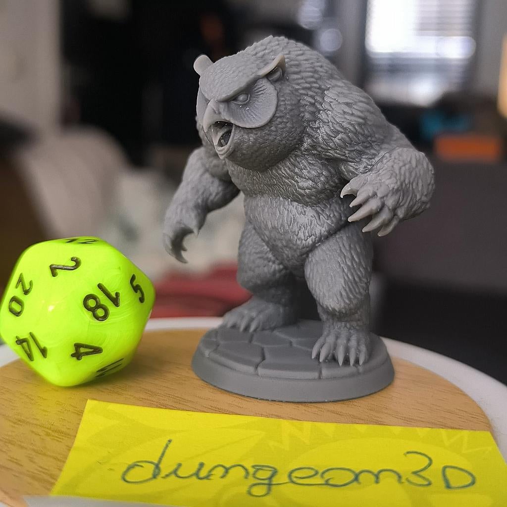Dungeons & Dragons, D&D, HeroQuest miniature owlbear, Ophalen of Verzenden, Overige soorten