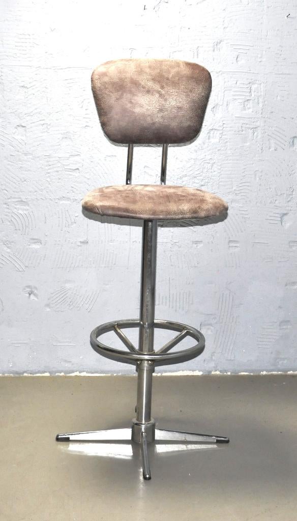2 Vintage Industriele Architecten stoelen, Ophalen, Gebruikt, Grijs, Bureaustoel