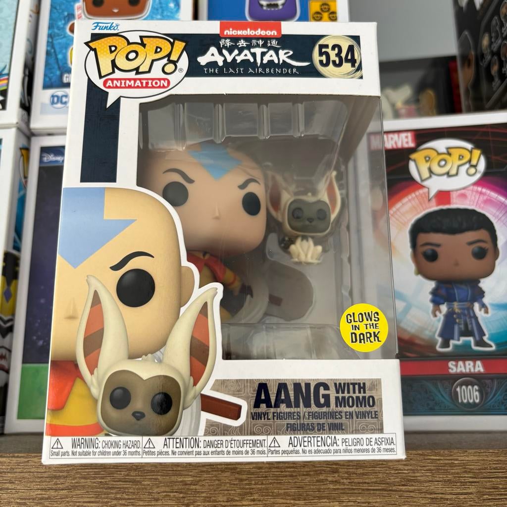 Funko Pop! Avatar Aang met Momo - Glow in the Dark, Ophalen, Nieuw