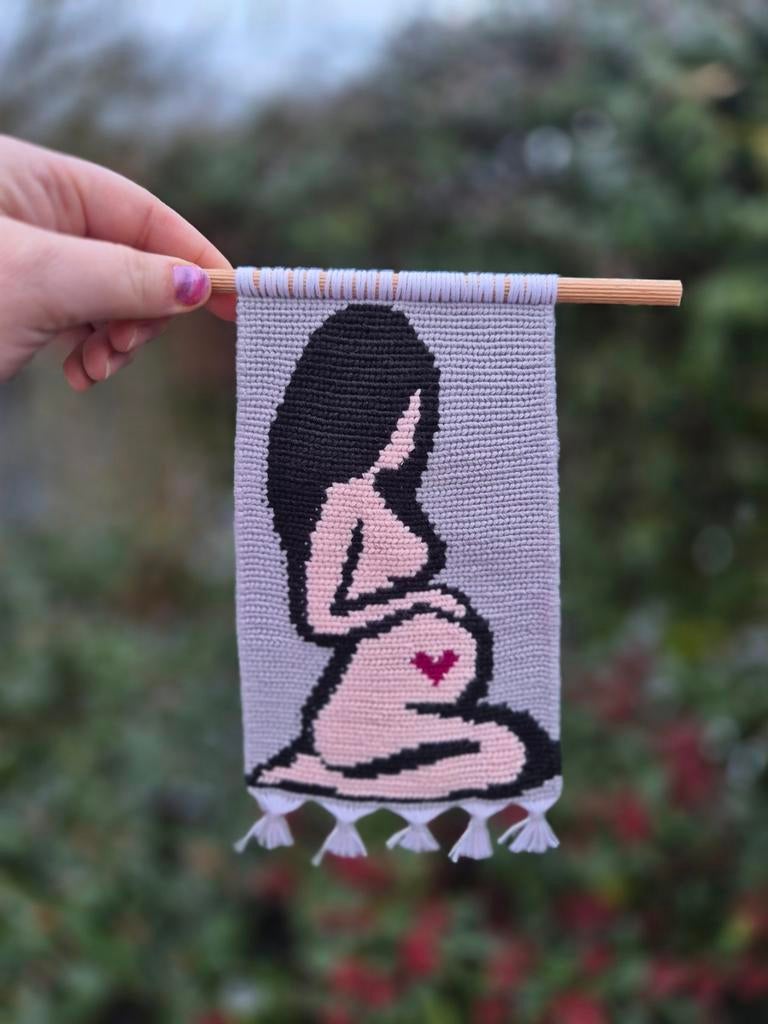 Handgemaakte wandhanger - Zwanger, Verzenden