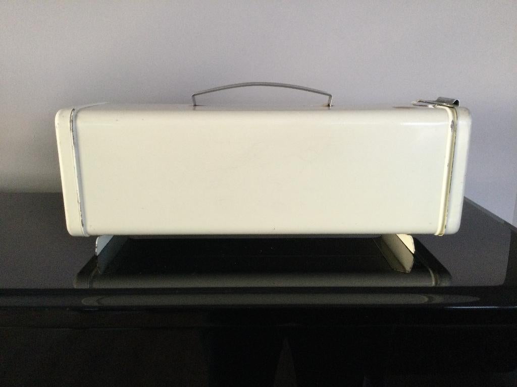 Vintage Brabantia peperkoek / ontbijtkoek blik – wit/beige, Ophalen of Verzenden, Huis en Inrichting