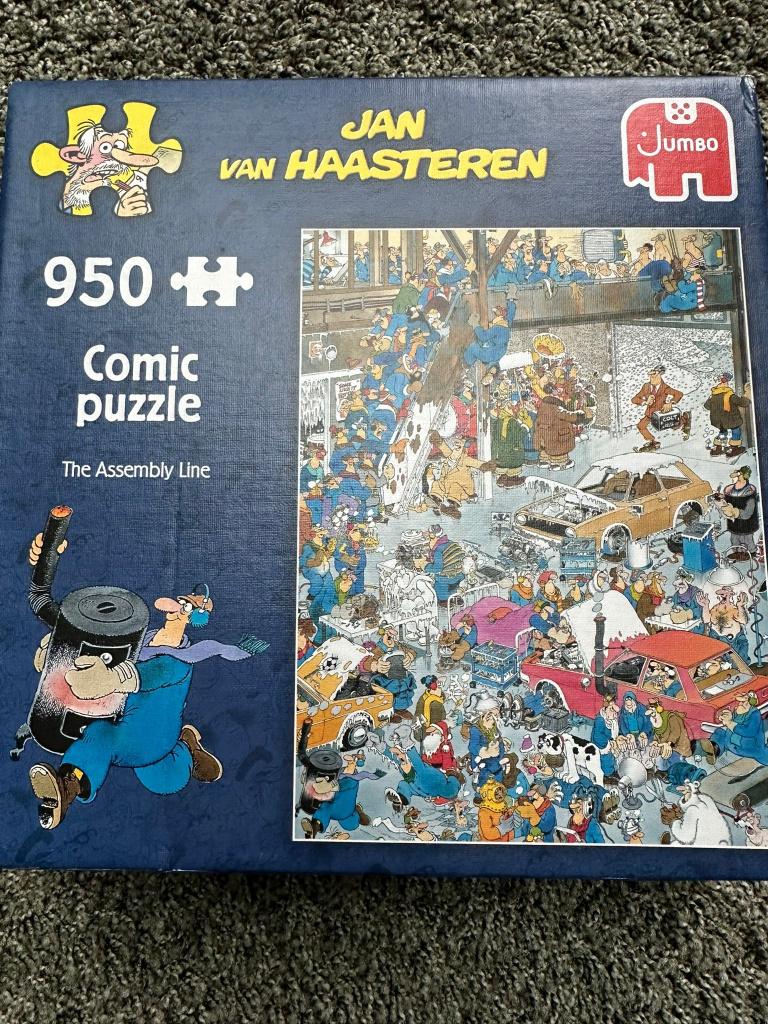 Puzzel Jan van Haasteren, The Assembly Line, Ophalen, 500 t/m 1500 stukjes, Zo goed als nieuw, Legpuzzel