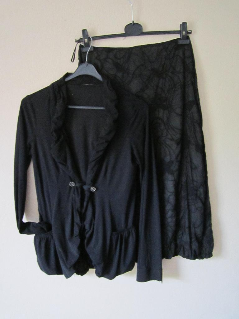 Grirbaud vest/jasje met Expresso rok maat 36/38, Zwart, Ophalen of Verzenden, Zo goed als nieuw, Jasje