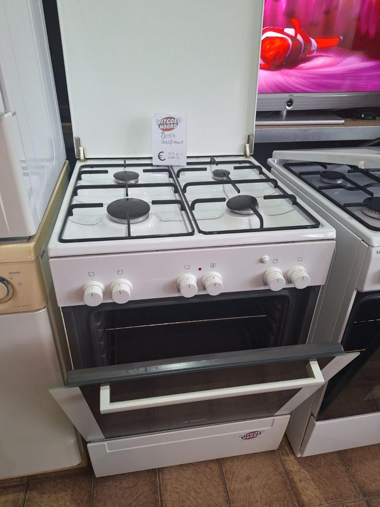 Weer volop gasfornuizen., Witgoed en Apparatuur, Fornuizen, Warmhoudplaat, Keramisch, Refurbished, Energieklasse A of zuiniger