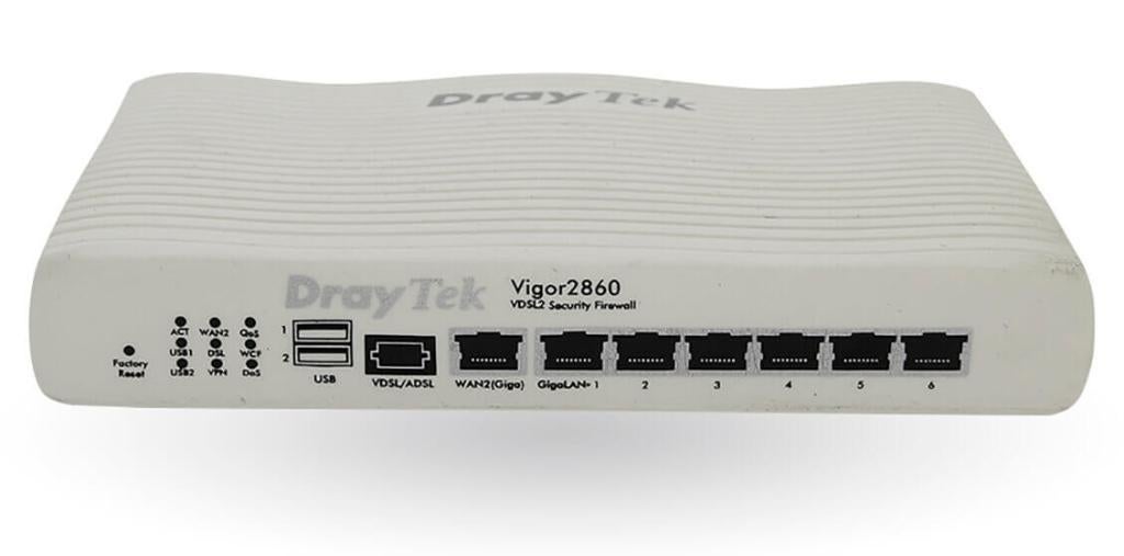 Draytek Vigor 2860 VDSL2 Security Firewall. Met adapter., Ophalen of Verzenden, Zo goed als nieuw, Router, DrayTek Vigor