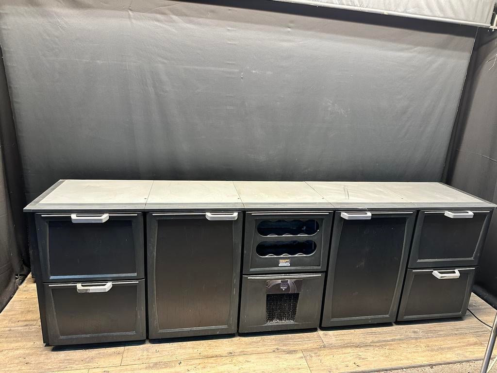 Gamko flexbar 4 laden 2deurs flessen nest koelkast, Zakelijke goederen, Horeca | Keukenapparatuur, Ophalen of Verzenden, Koelen en Vriezen