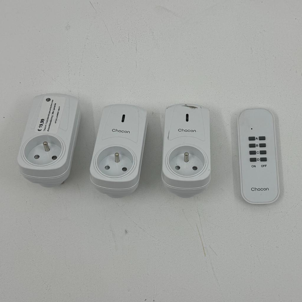 Chacon 3 Schakelstopcontacten met afstandsbediening | Met g, Gebruikt, Dordrecht@usedproducts.nl, Toulonselaan 72, Ophalen of Verzenden