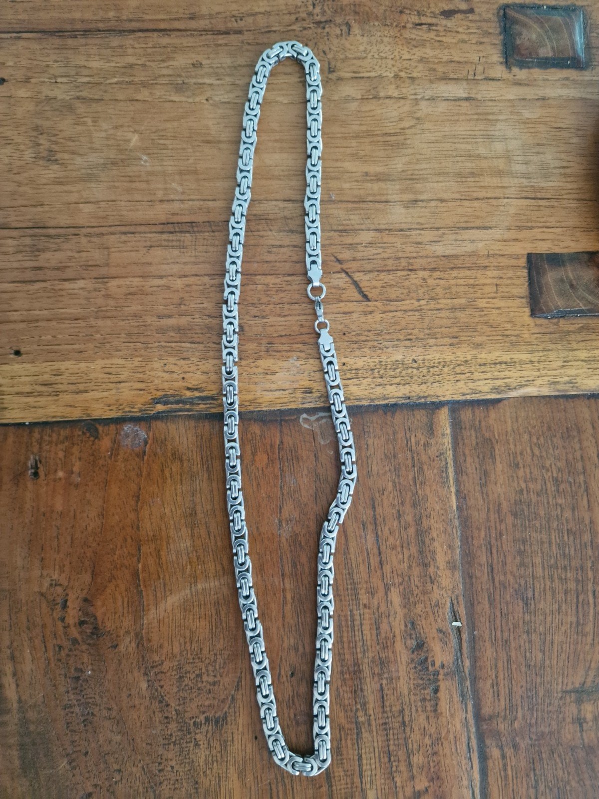 Zilverkleurige Koningsketting - Gebruikt, Verzenden, Gebruikt, Zilver, Overige materialen