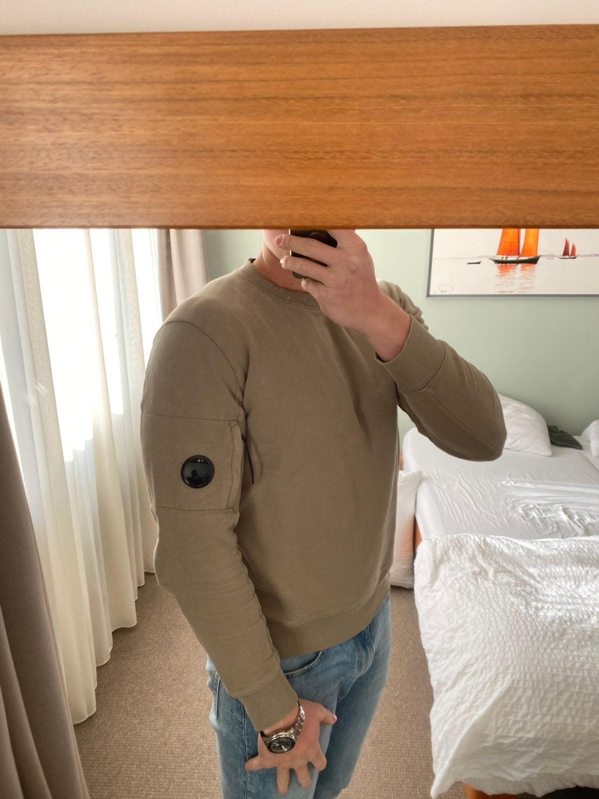 CP Company Trui Sweater L Khaki Green, Ophalen of Verzenden, Groen