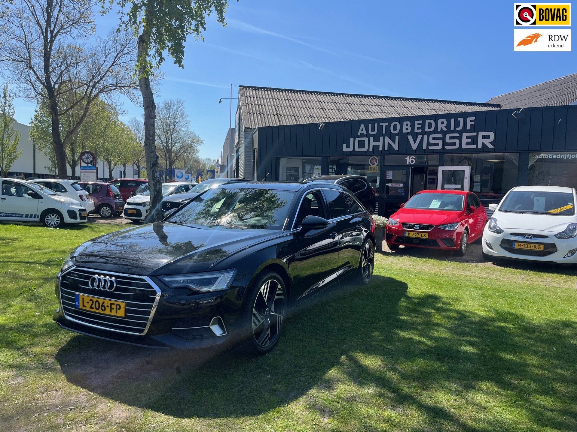 Audi A6 Avant 45 TFSI quattro Sport S line edition * luxe &, Automaat, 15 km/l, Gebruikt, Zwart