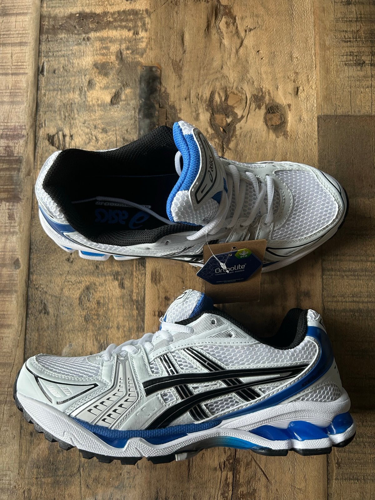 ASICS GEL - Wit/Blauw maat 43,5, Nieuw, Ophalen of Verzenden, Wit, Sportschoenen