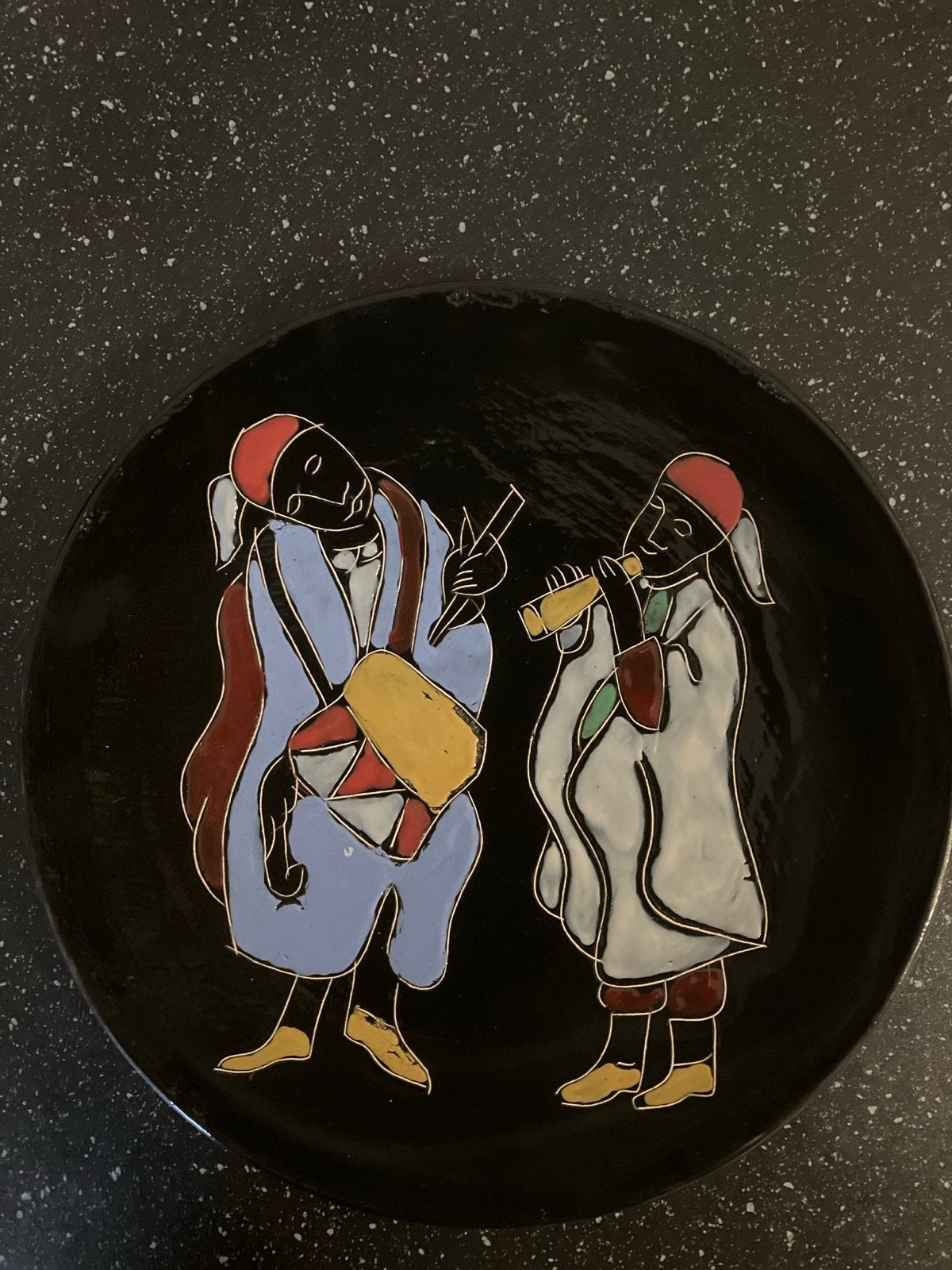 Decoratieve Wandplaat met Muzikanten, Ophalen of Verzenden