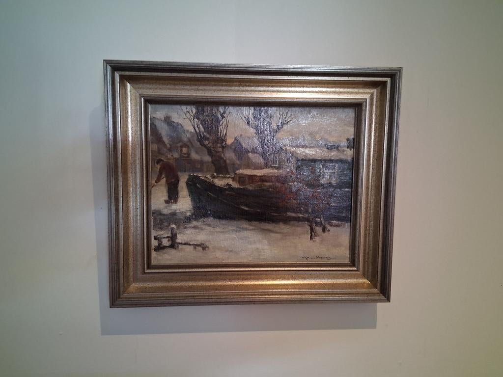 Schitterend olieverf schilderij door GH van der Meulen, Ophalen of Verzenden