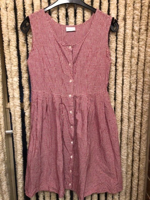 V) a44 hennes collection maat 38 rood wit blokje, Kleding | Dames, Maat 38/40 (M), Verzenden, H&M., Zo goed als nieuw