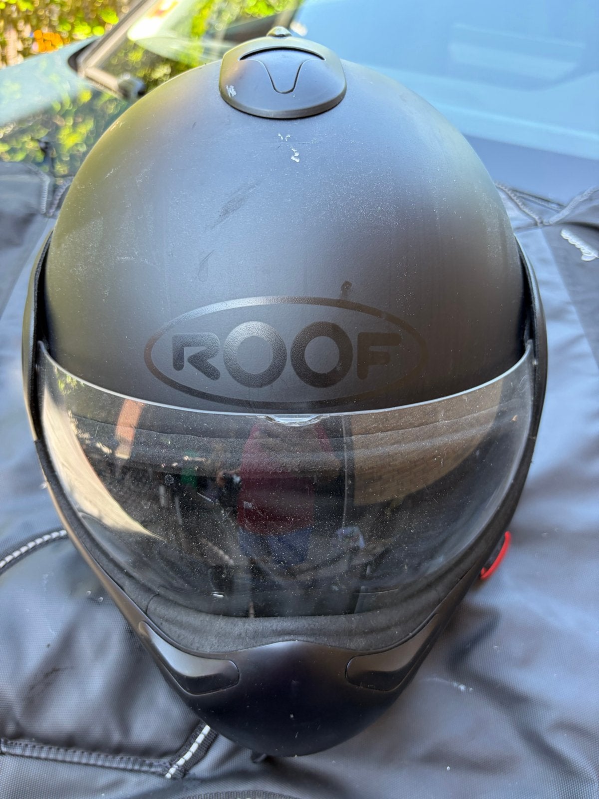 Roof Boxer V8 helm - Mat zwart, M, Systeemhelm, Heren, Tweedehands