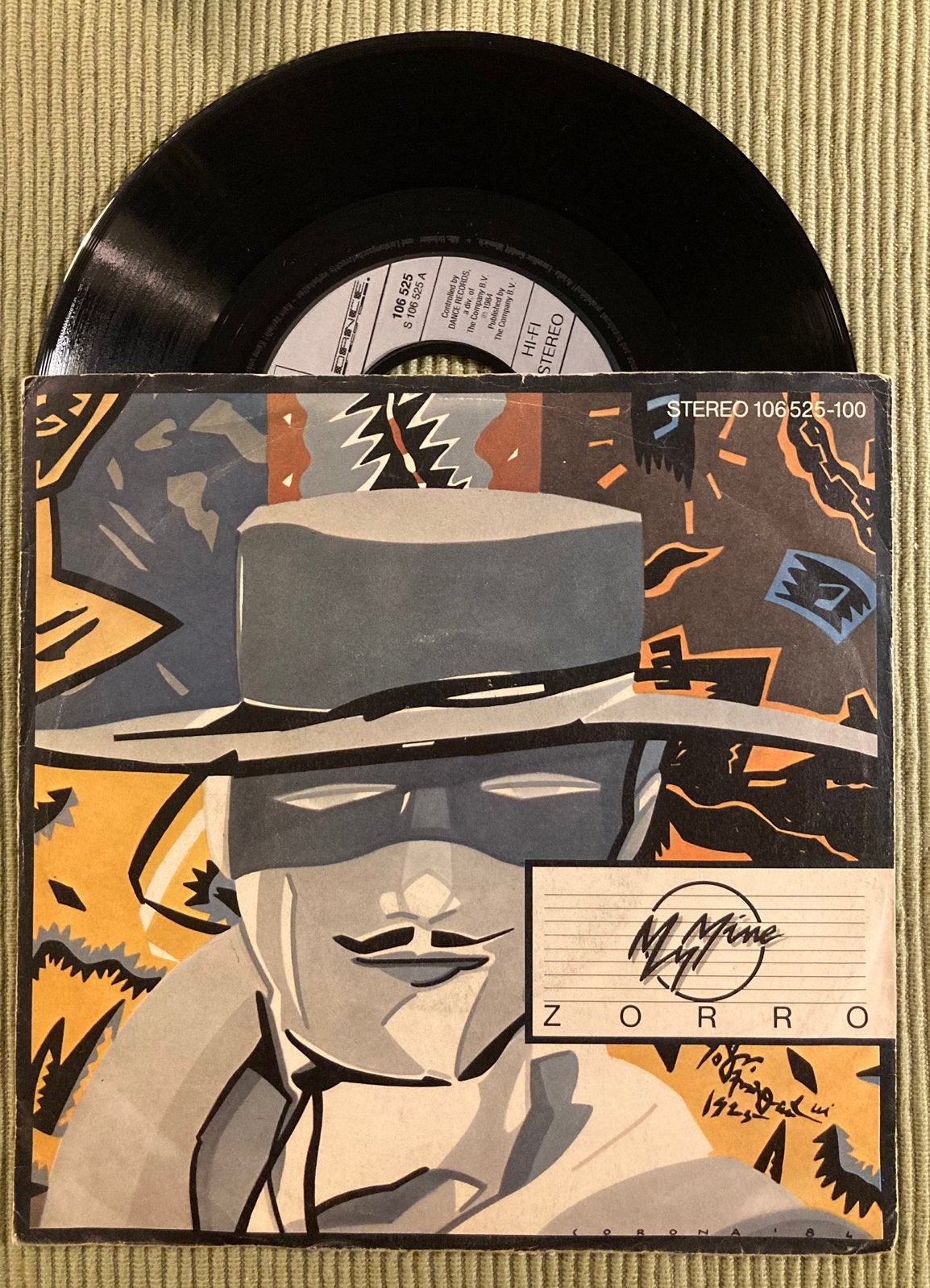 Vinyl single My Mine - Zorro, Gebruikt, 7 inch, Ophalen of Verzenden, Dance en House