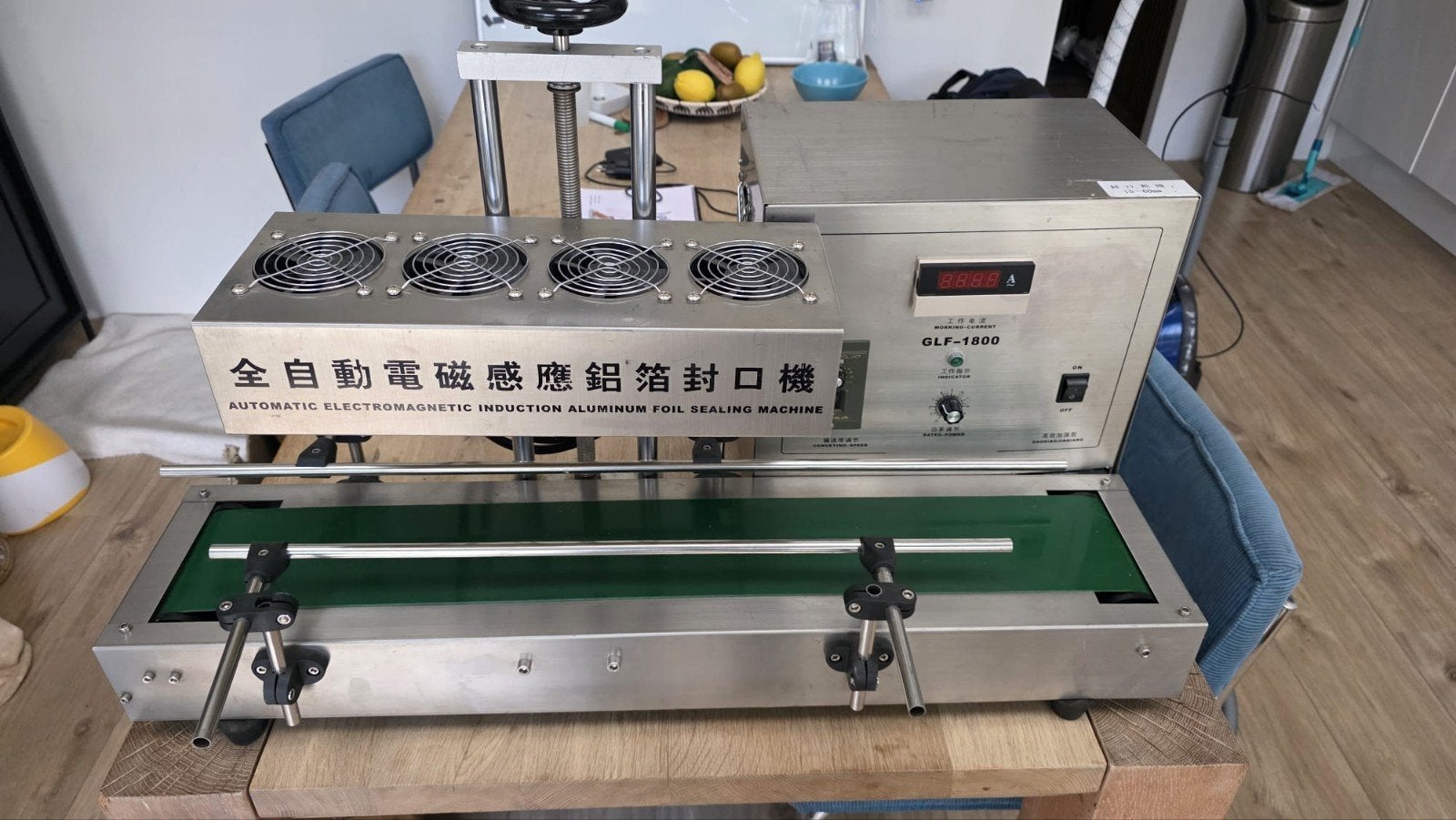 Automatische Inductie Aluminium Folie Sluitmachine, Ophalen