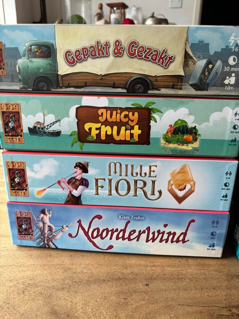 Mooi spellenpakket. Mille Fiori, Noorderwind, Juicy Fruit, Hobby en Vrije tijd, Gezelschapsspellen | Bordspellen, Een of twee spelers