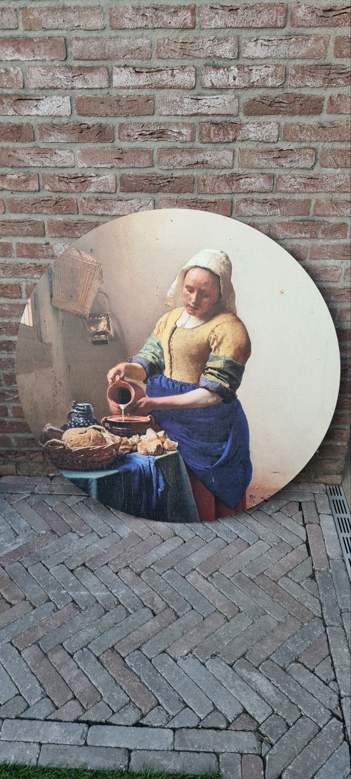 schilderij melkmeisje, Ophalen, Hout, Decoratieobject, Zo goed als nieuw