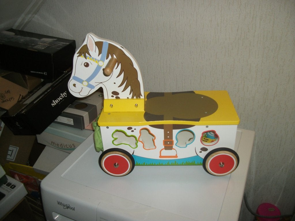 Loopauto Paard, Ophalen, Gebruikt